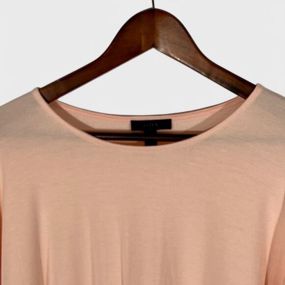 J.Crew Top Boho Coral Pink Jersey Knit Tie Front Dolman Sleeve Medium - Picture 5 of 10